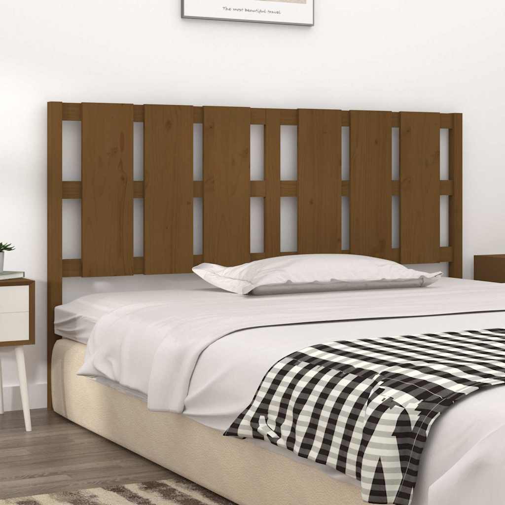 vidaXL Bed Headboard | Honey brown | Solid pine wood | 165.5x4x100 cm | Durable 3