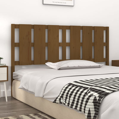 Bed Headboard Honey Brown 185.5x4x100 cm Solid Wood Pine