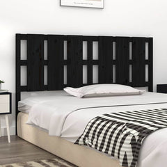 vidaXL Bed Headboard | Black | Solid pine wood | Decorative Inlays 3