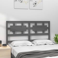 vidaXL Bed Headboard | Grey | Solid Pine Wood | 185.5cm x 100cm 3