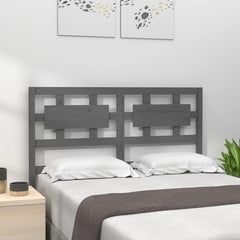 vidaXL Bed Headboard | Grey | Solid Pine Wood | 185.5cm x 100cm 1