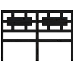 vidaXL Bed Headboard | Black | Solid pine wood | Queen | Decorative Inlays 4