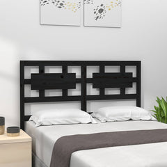 vidaXL Bed Headboard | Black | Solid pine wood | Queen | Decorative Inlays 1