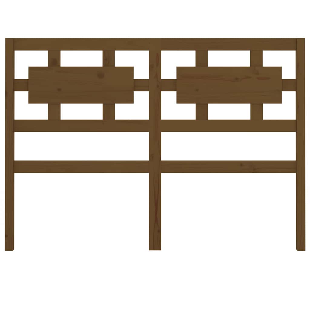 vidaXL Bed Headboard | Honey brown | Solid pine wood | Decorative Inlays 4