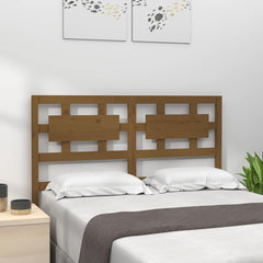 vidaXL Bed Headboard | Honey brown | Solid pine wood | Decorative Inlays 1