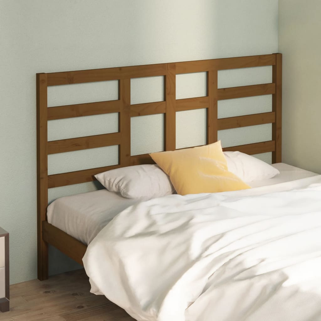 vidaXL Bed Headboard | Honey brown | Solid pine wood | Medium 1