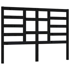 vidaXL Bed Headboard | Black | Solid Pine Wood | 156x4x104 cm 2