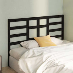 vidaXL Bed Headboard | Black | Solid Pine Wood | 156x4x104 cm 3