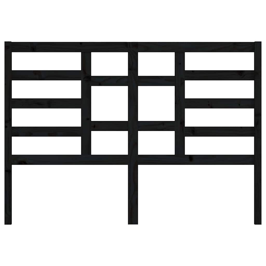 vidaXL Bed Headboard | Black | Solid Pine Wood | 156x4x104 cm 4