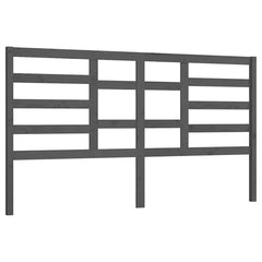 vidaXL Bed Headboard | Grey | Solid pine wood | 206 cm width 2