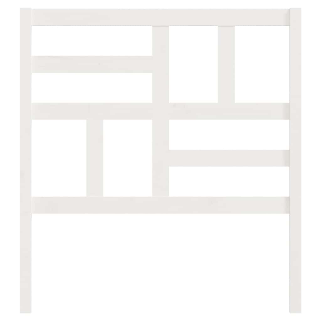 818166 vidaXL Bed Headboard White 81x4x104 cm Solid Wood Pine 4
