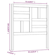 818166 vidaXL Bed Headboard White 81x4x104 cm Solid Wood Pine 6