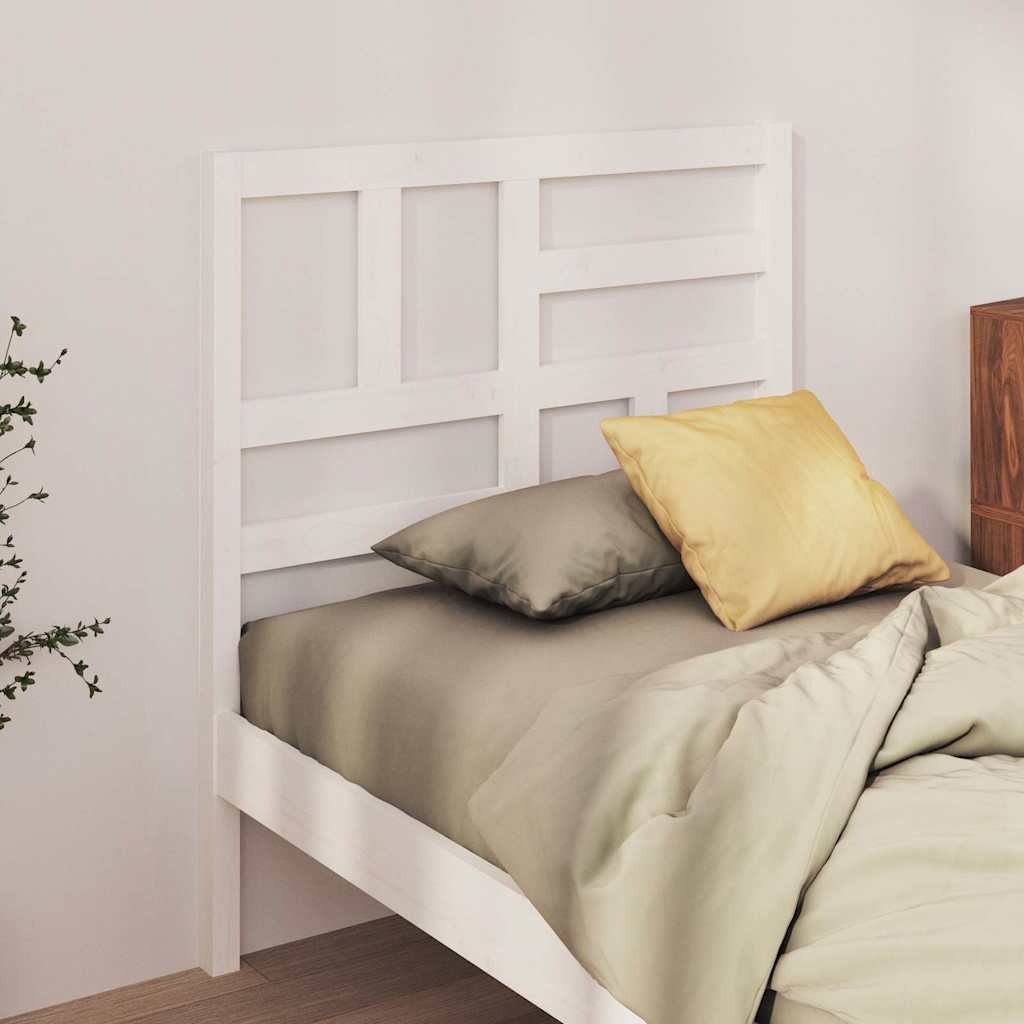 818176 vidaXL Bed Headboard White 106x4x104 cm Solid Wood Pine 3