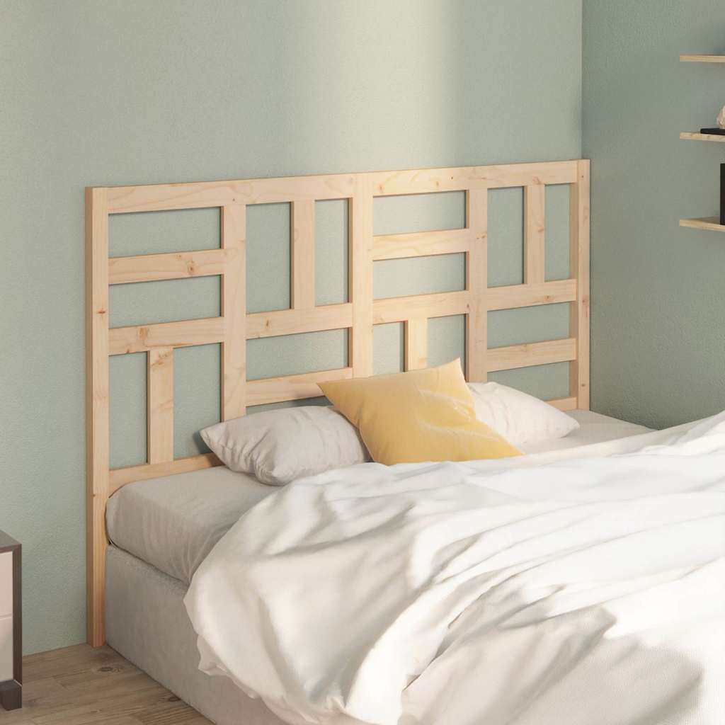 Bed Headboard 81x4x104 cm Solid Wood Pine Natural 166 x 104 cm