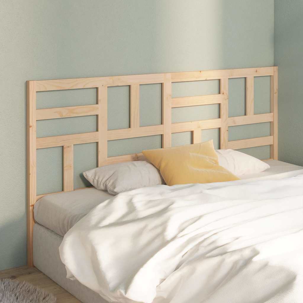 Bed Headboard 81x4x104 cm Solid Wood Pine Natural 186 x 104 cm