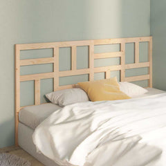 Bed Headboard 81x4x104 cm Solid Wood Pine Natural 206 x 104 cm