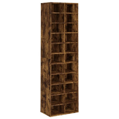 vidaXL Shoe Cabinet Smoked Oak 54x34x183 cm Engineered Wood 2
