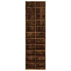 vidaXL Shoe Cabinet Smoked Oak 54x34x183 cm Engineered Wood 4