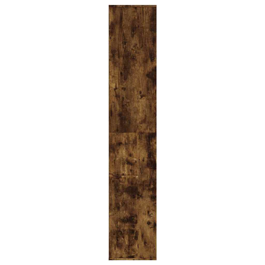 vidaXL Shoe Cabinet Smoked Oak 54x34x183 cm Engineered Wood 5