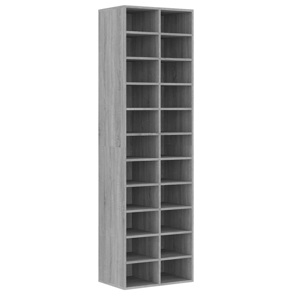 vidaXL Shoe Cabinet Grey Sonoma 54x34x183 cm Engineered Wood 2