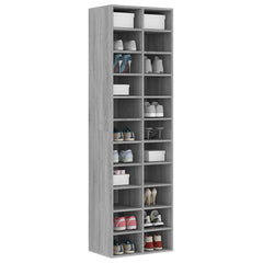 vidaXL Shoe Cabinet Grey Sonoma 54x34x183 cm Engineered Wood 3