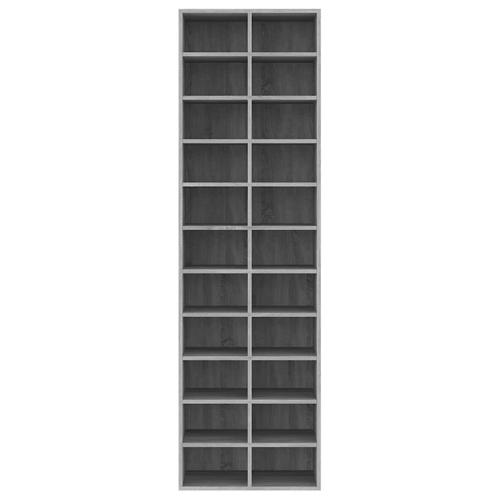 vidaXL Shoe Cabinet Grey Sonoma 54x34x183 cm Engineered Wood 4