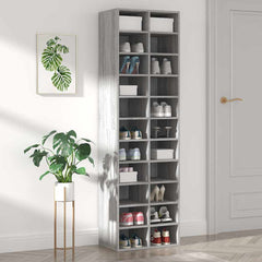 vidaXL Shoe Cabinet Grey Sonoma 54x34x183 cm Engineered Wood 1