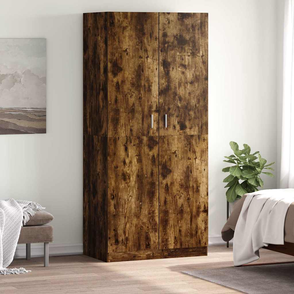 Wardrobe 90x52x200 cm Engineered Wood Smoked oak