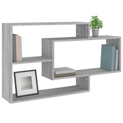 vidaXL Wall Shelf Grey Sonoma 104x20x58.5 cm Engineered Wood 5