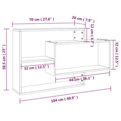 vidaXL Wall Shelf Grey Sonoma 104x20x58.5 cm Engineered Wood 6