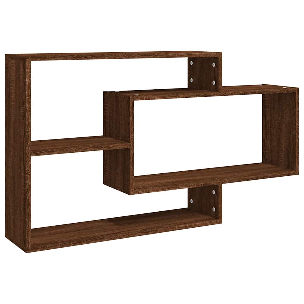 vidaXL Wall Shelf Brown Oak 104x20x58.5 cm Engineered Wood 2