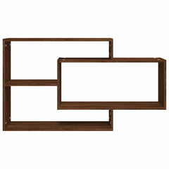 vidaXL Wall Shelf Brown Oak 104x20x58.5 cm Engineered Wood 3