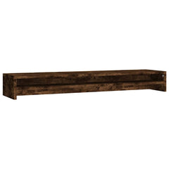 vidaXL Monitor Stand Smoked Oak 100x24x13 cm Engineered Wood 2