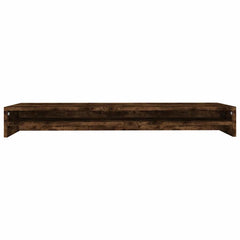 vidaXL Monitor Stand Smoked Oak 100x24x13 cm Engineered Wood 4
