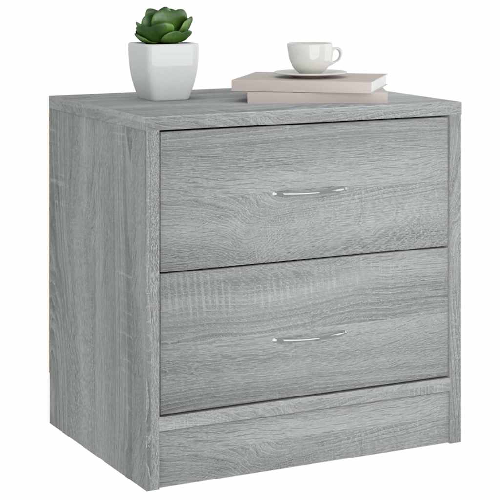 vidaXL Bedside Cabinet Grey Sonoma 40x30x40 cm Engineered Wood 3