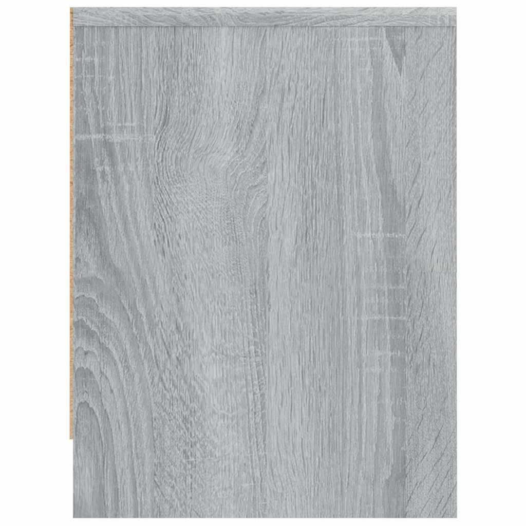vidaXL Bedside Cabinet Grey Sonoma 40x30x40 cm Engineered Wood 5
