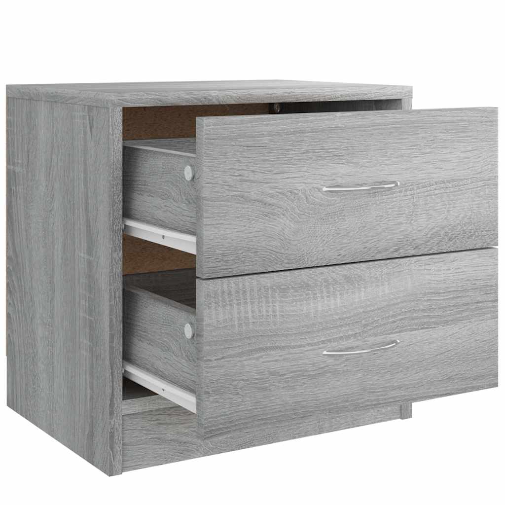 vidaXL Bedside Cabinet Grey Sonoma 40x30x40 cm Engineered Wood 6