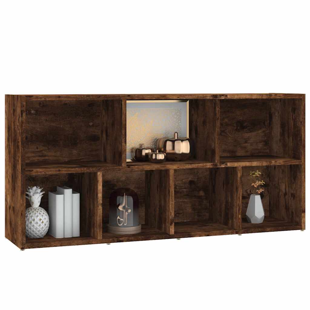 vidaXL Book Cabinet Smoked Oak 50x25x106 cm 5