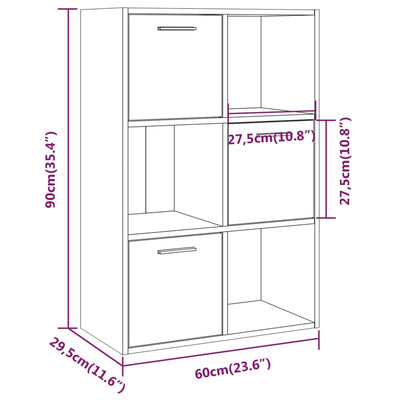 Storage Cabinet Grey Sonoma 60x29.5x90 cm