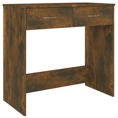 vidaXL Desk Smoked Oak 80x40x75 cm Engineered Wood 2