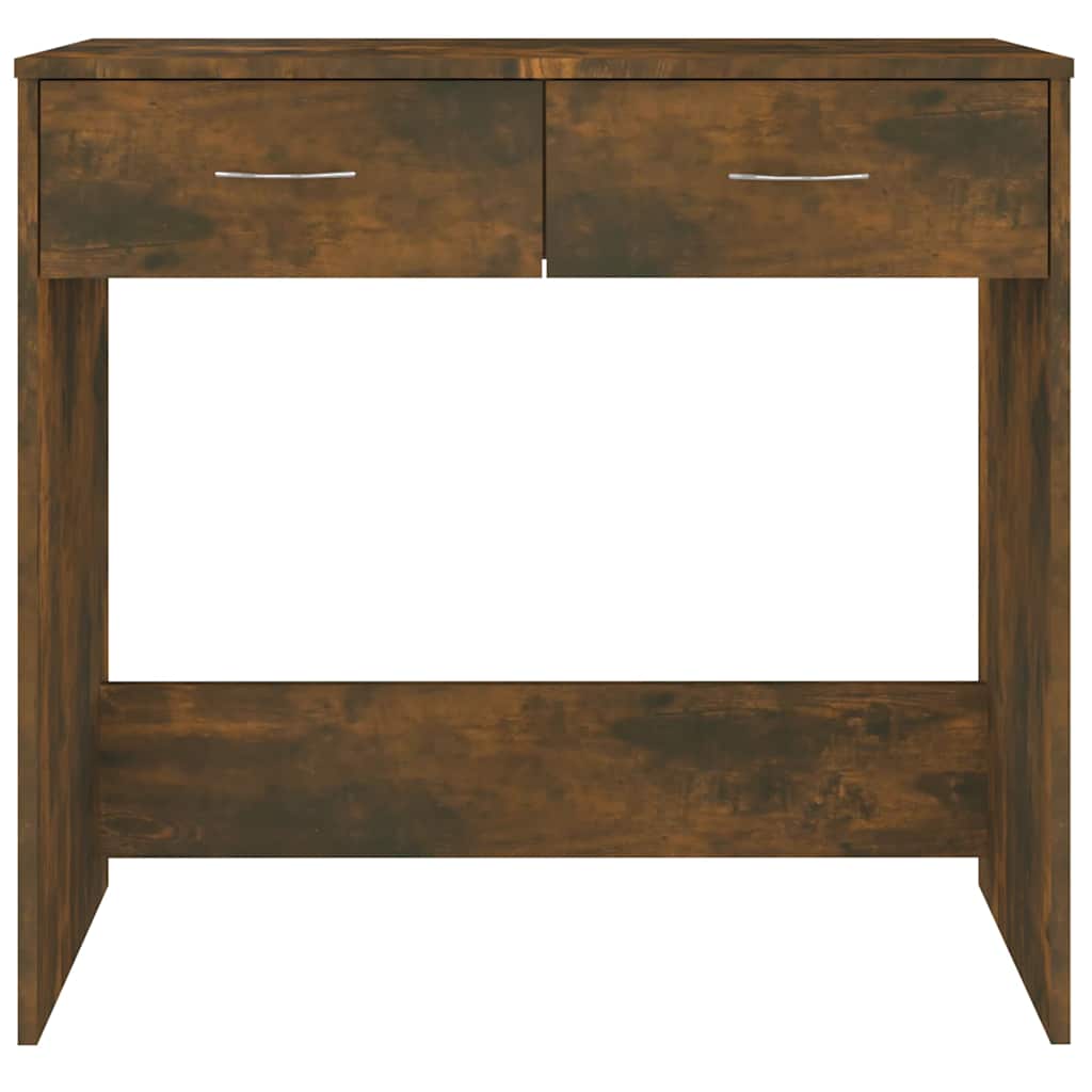 vidaXL Desk Smoked Oak 80x40x75 cm Engineered Wood 4