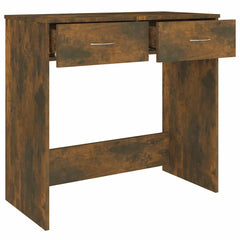 vidaXL Desk Smoked Oak 80x40x75 cm Engineered Wood 6