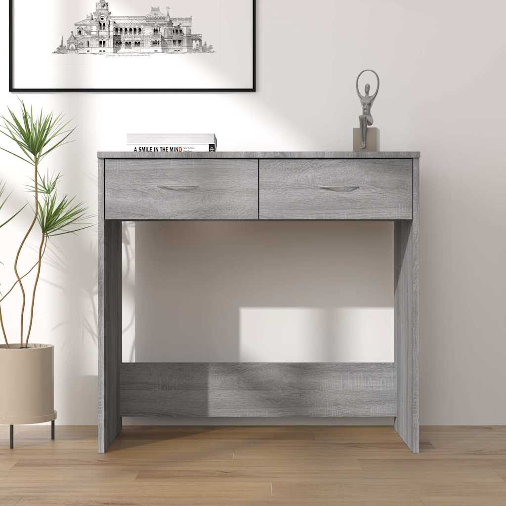 vidaXL Desk Grey Sonoma 80x40x75 cm Engineered Wood 1