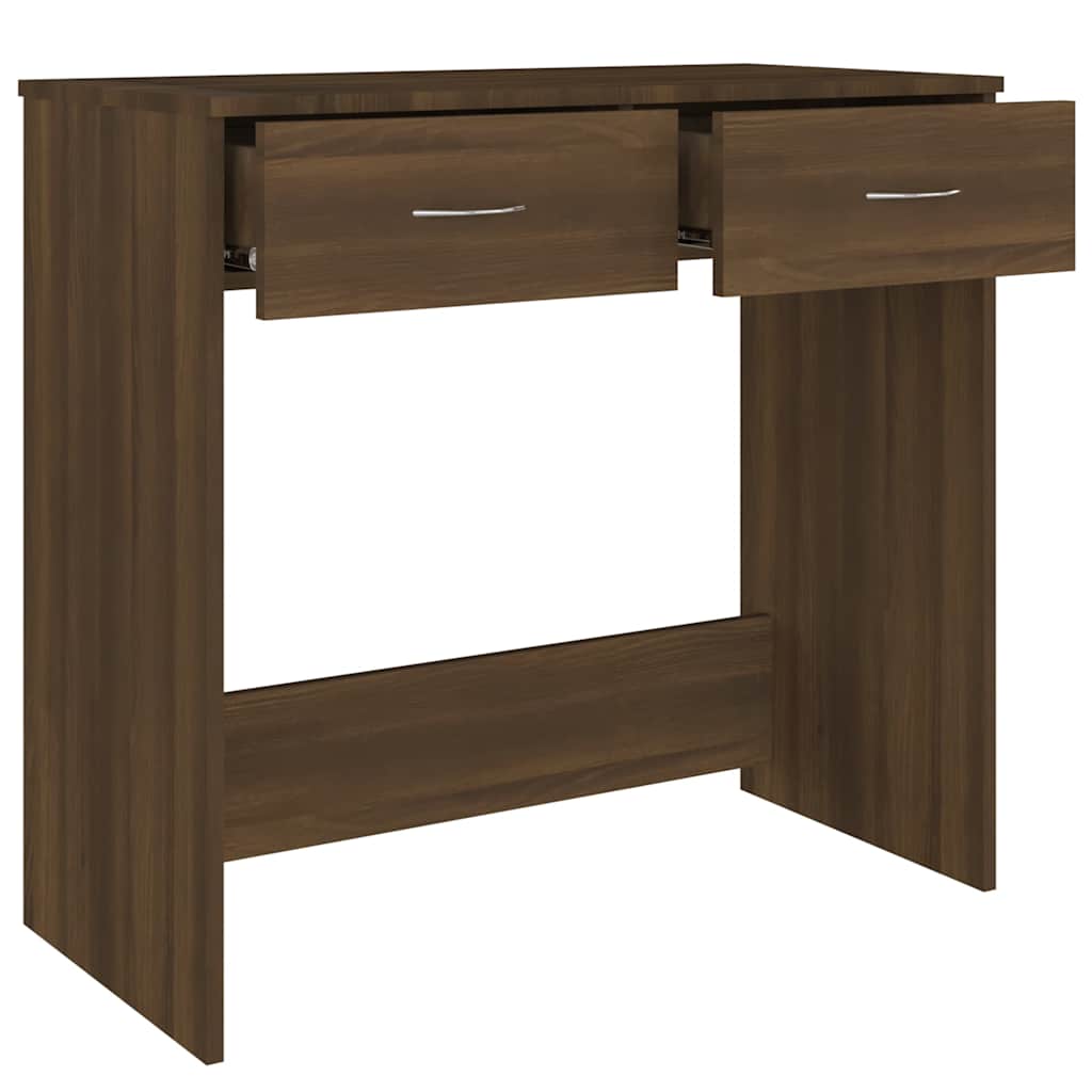 vidaXL Desk Brown Oak 80x40x75 cm Engineered Wood 6