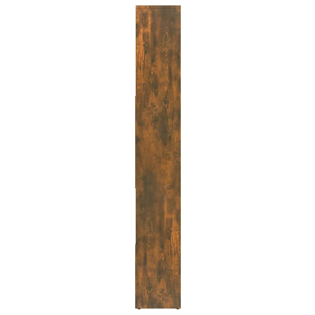 vidaXL Book Cabinet Smoked Oak 67x24x161 cm Engineered Wood 4