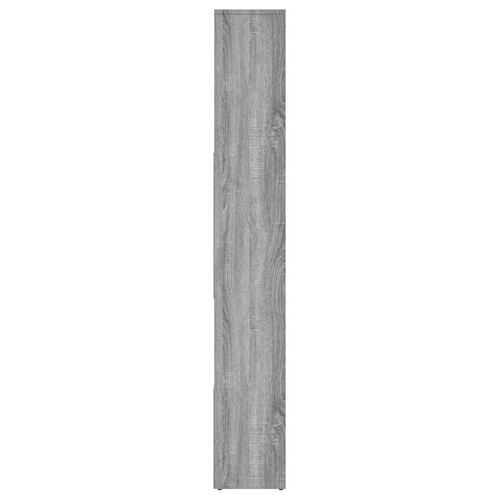 vidaXL Book Cabinet Grey Sonoma 67x24x161 cm Engineered Wood 4