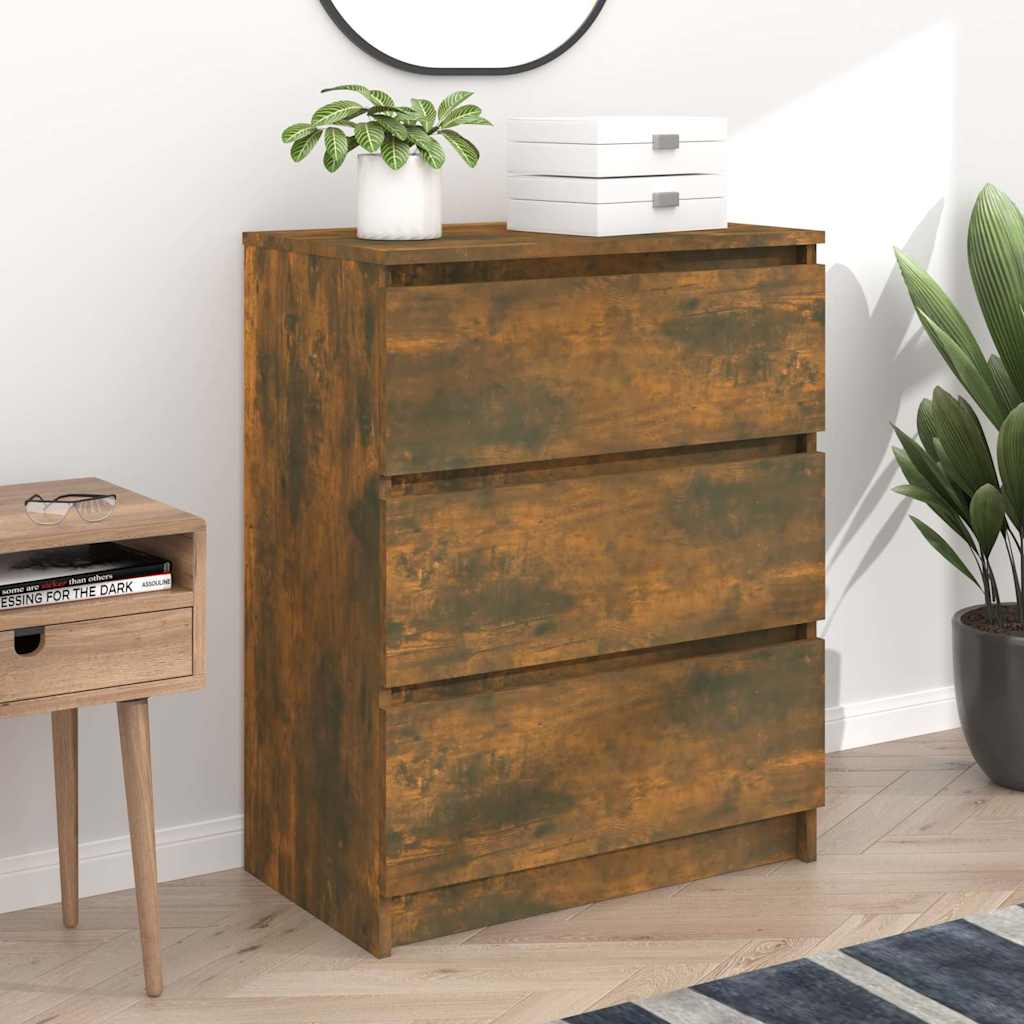 vidaXL Sideboard Smoked Oak 60x35x76 cm Engineered Wood 1