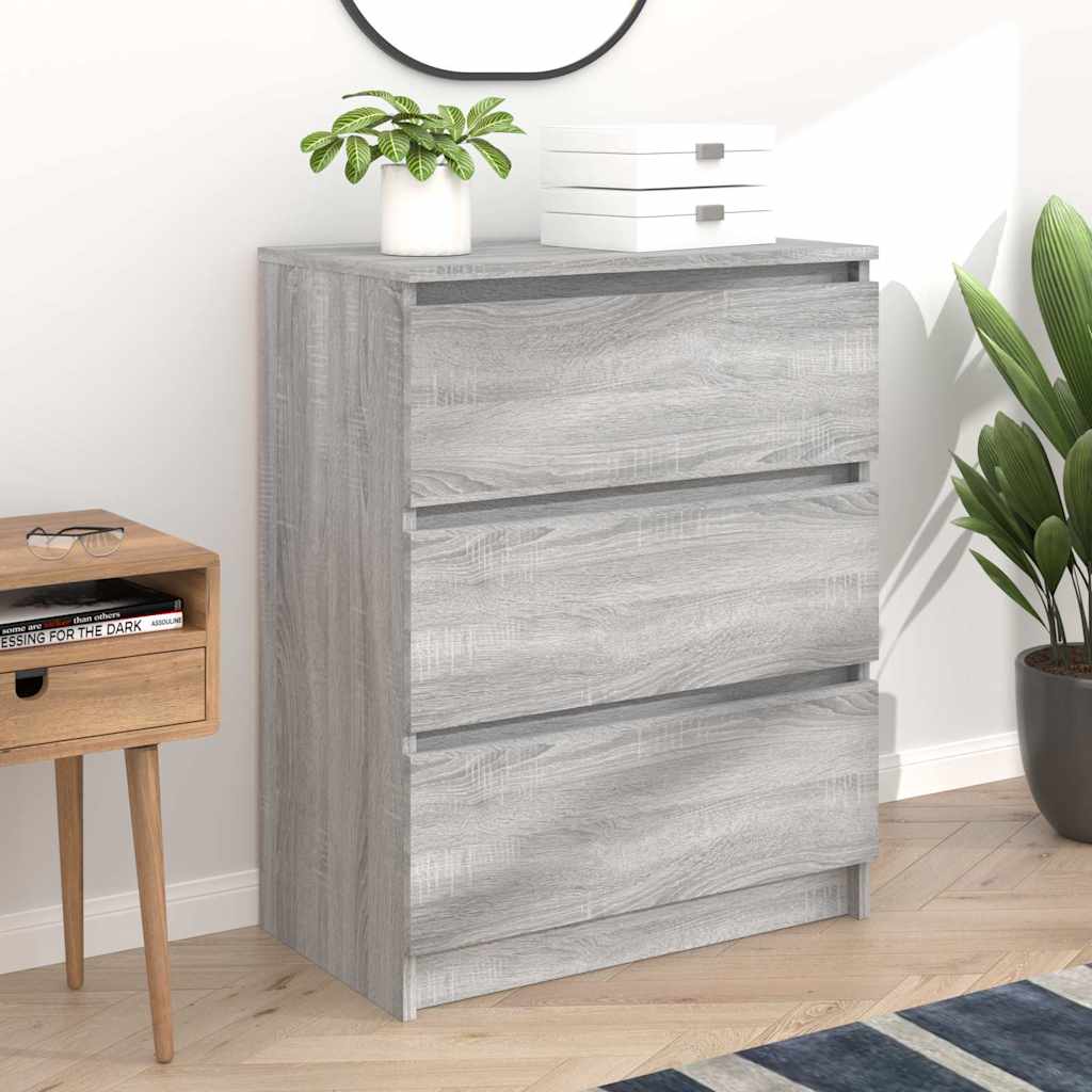 vidaXL Sideboard Grey Sonoma 60x35x76 cm Engineered Wood 1