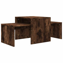 Coffee Table Set 100x48x40 cm Engineered Wood Smoked oak