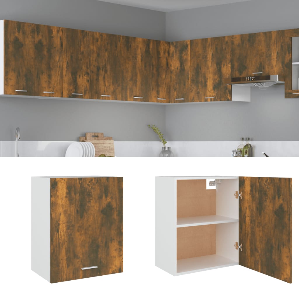 vidaXL Hanging Cabinet Lyon Smoked Oak 50x31x60 cm Engineered Wood 1